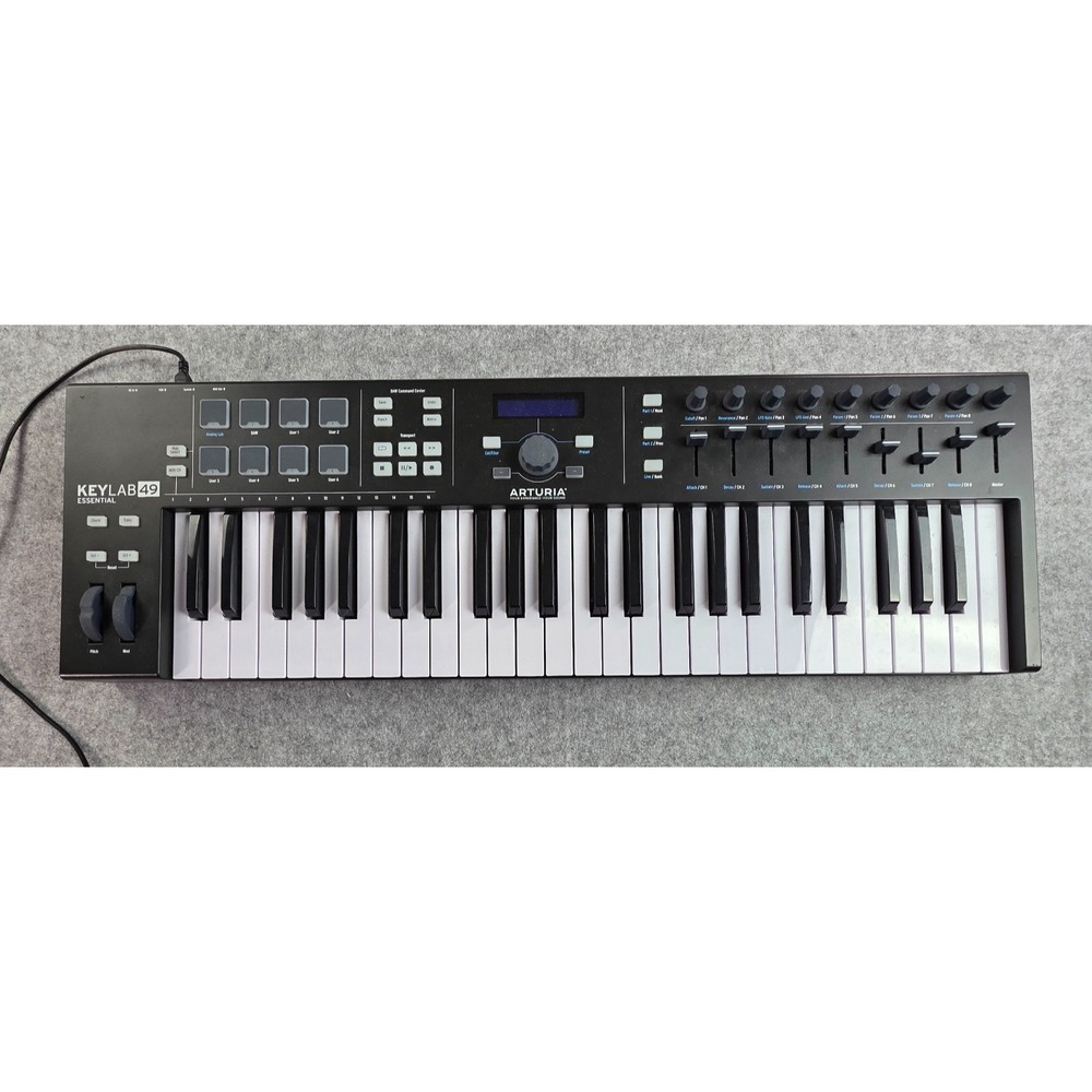 Arturia KeyLab Essential 49 MIDI Keyboard Controller, 49 Synth Keys, USB/MIDI O…